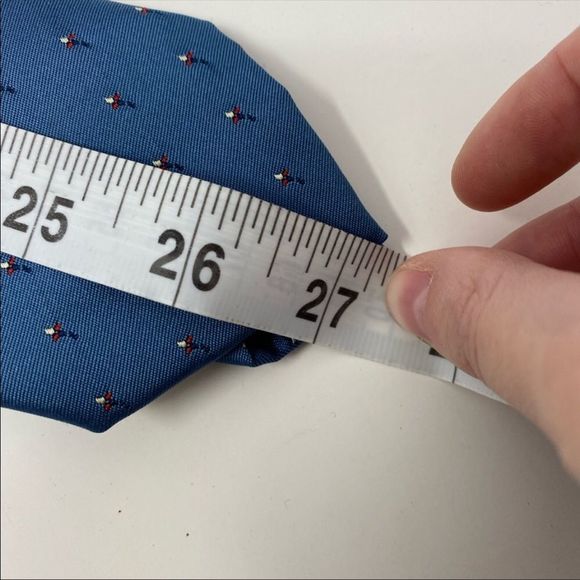 VINTAGE LEO CHEVALIER | Blue Polyester Tie - Picture 4 of 5